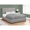 Monarch Specialties Bed, Queen Size, Platform, Bedroom, Frame, Upholstered, Linen Look, Wood Legs, Grey, Transitional I 6020Q - alternate 3